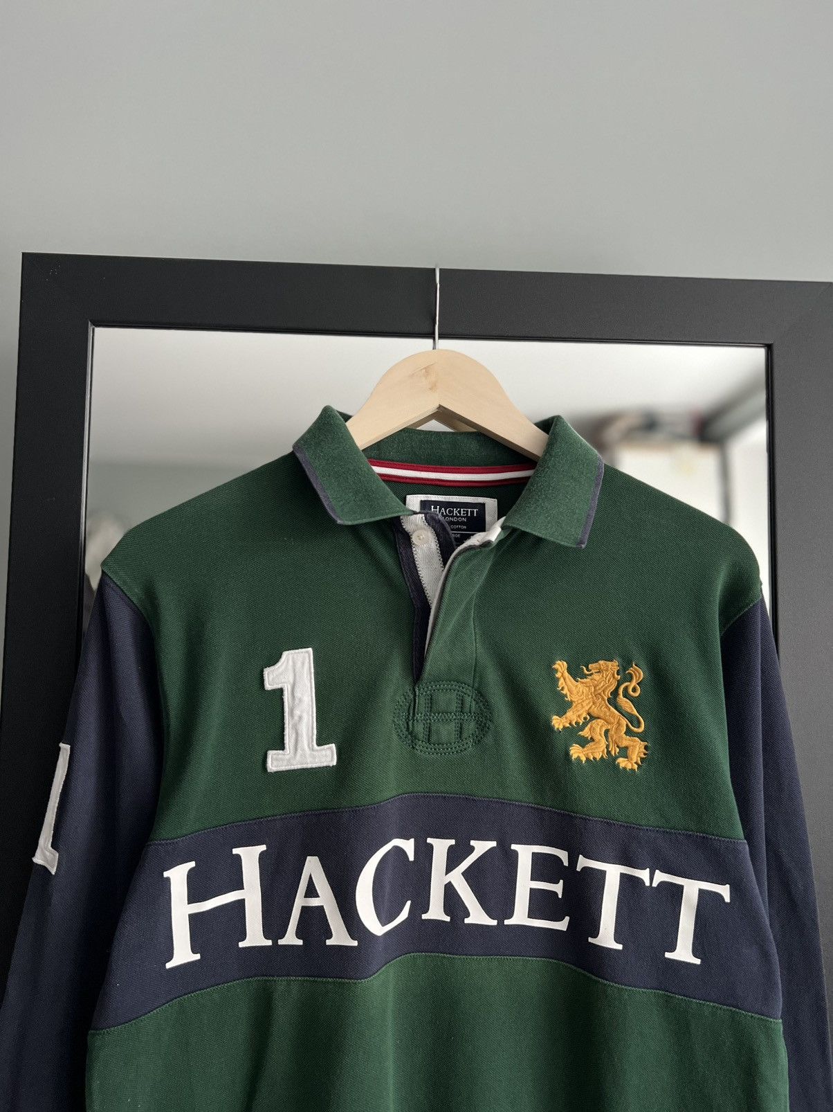 Hackett Hackett Polo Longsleeve Rugby Shirt Size US L / EU 52-54 / 3 - 3 Thumbnail