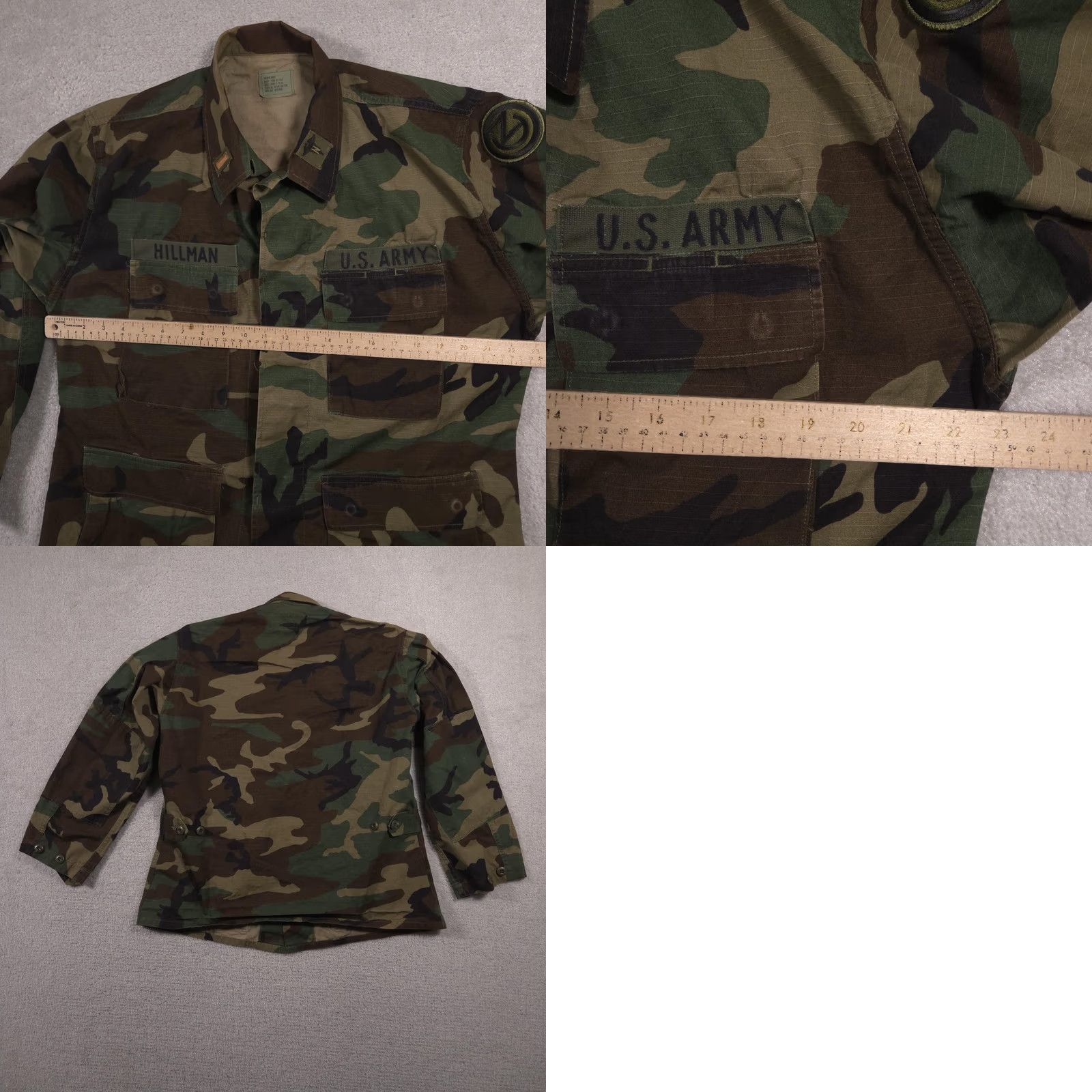 Vintage VINTAGE US Army Jacket Mens M Short Woodland Camo BDU Field Coat 80s Size US 31 - 9 Thumbnail