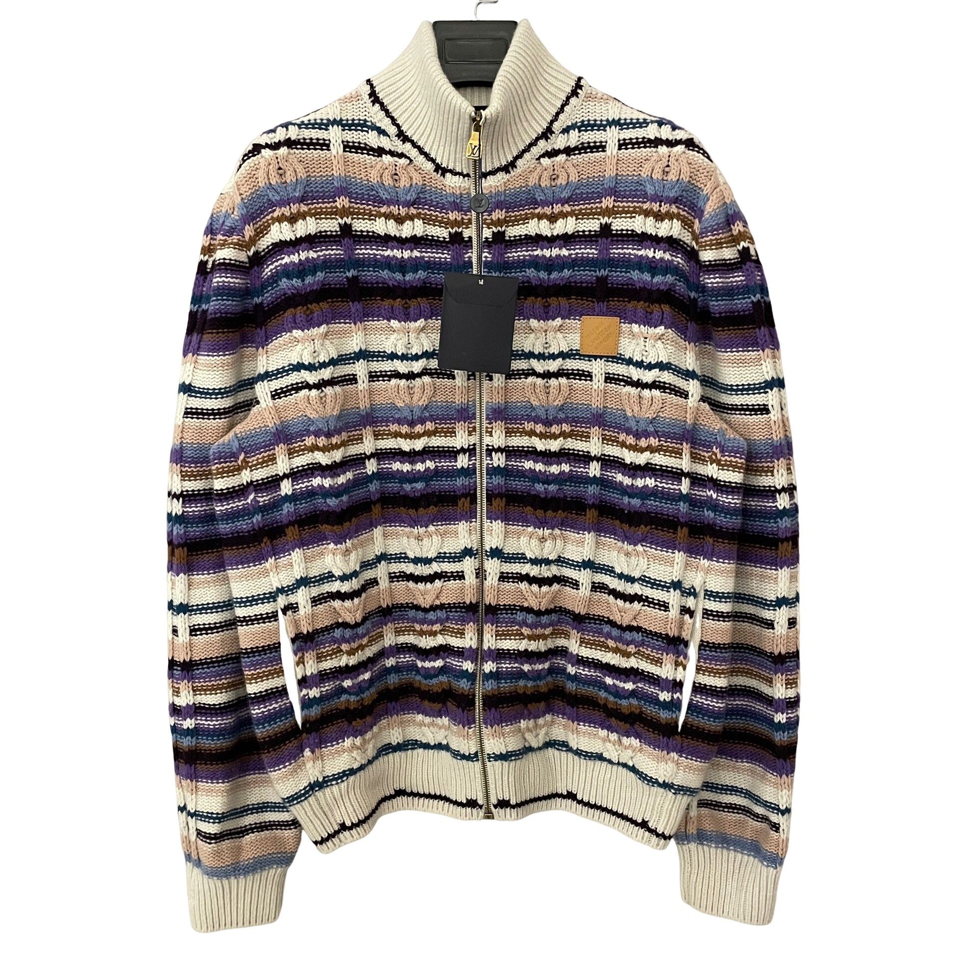 Louis Vuitton Louis Vuitton Striped Cable Knit Cardigan M Size US M / EU 48-50 / 2 - 1 Thumbnail