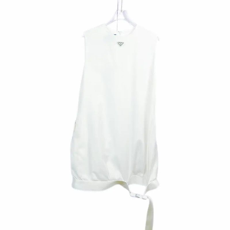 Prada Prada White Sleeveless Midi Dress for Women Size S / US 4 / IT 40 - 1 Thumbnail