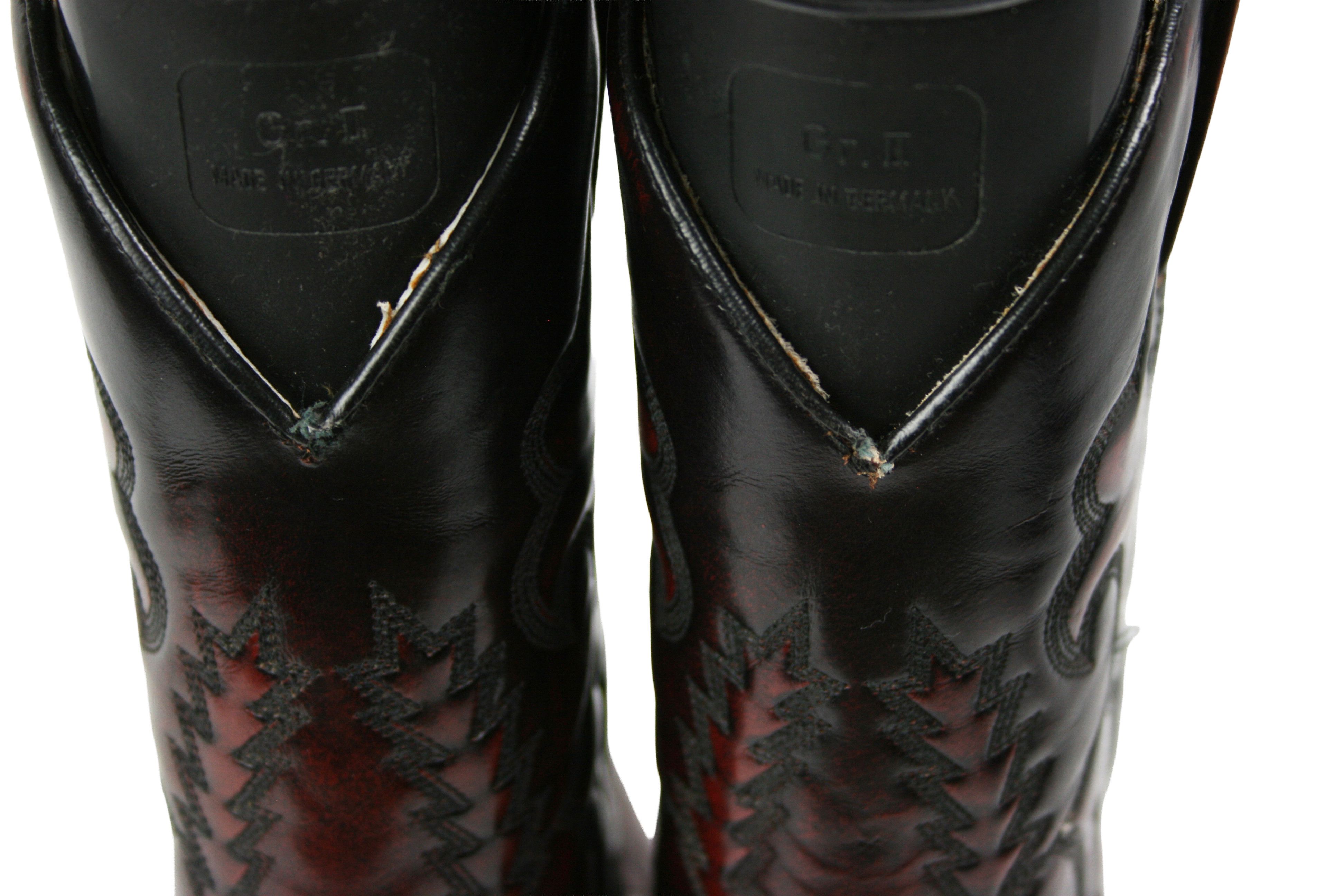 Sendra 90S Y2K Maxi Fuschia Cowboy Western Gradient Boots Vintage Size US 6 / IT 36 - 7 Thumbnail