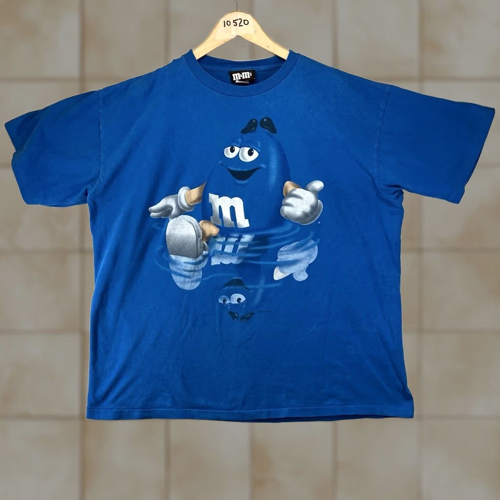 Vintage VINTAGE M&M'S Blue T Shirt XL 1997 Retro Graphic Single Stitch Mens Size US XL / EU 56 / 4 - 1 Thumbnail