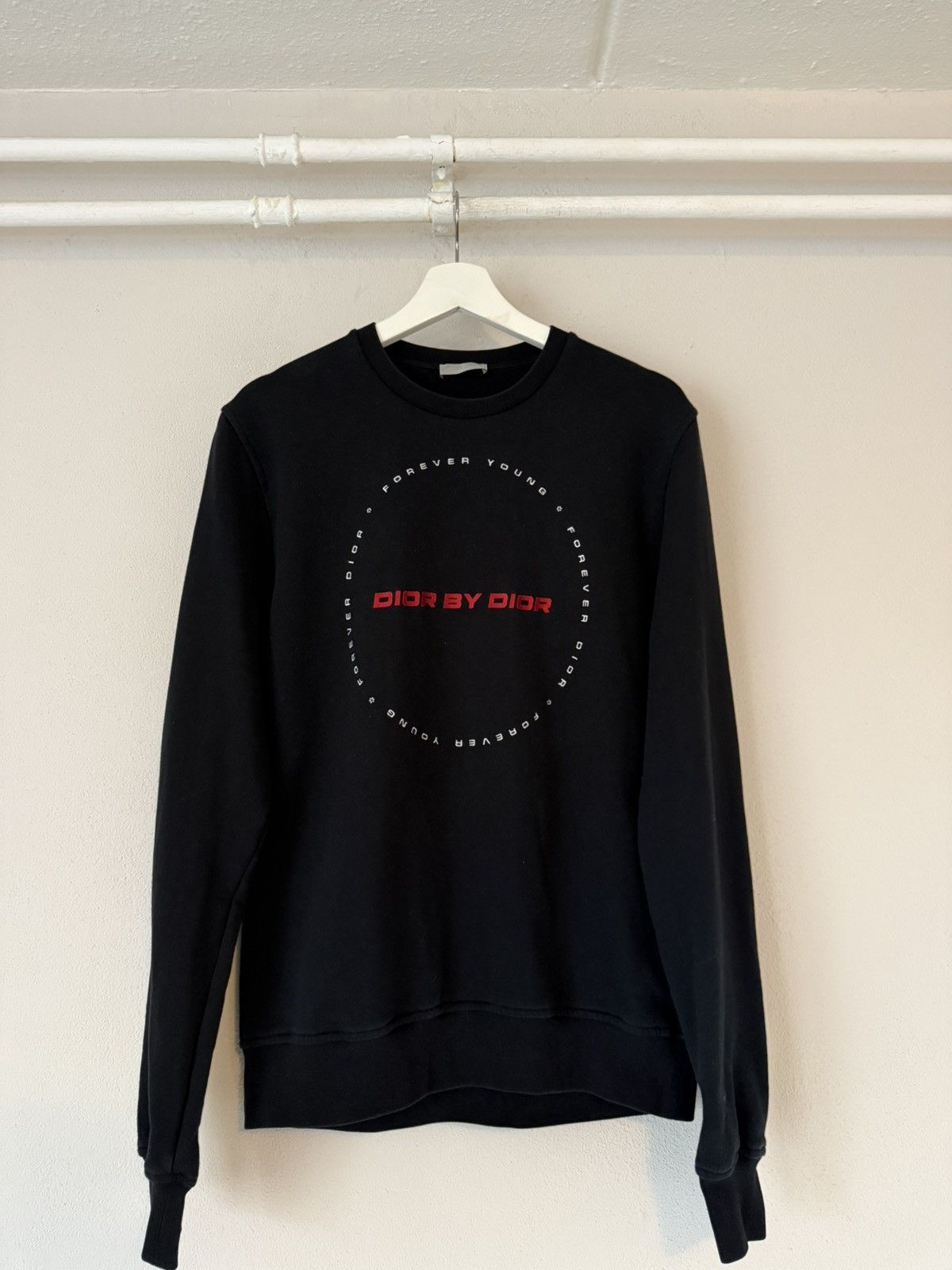 Dior Dior Black Sweatshirt with Circular Logo Print Size US L / EU 52-54 / 3 - 1 Thumbnail