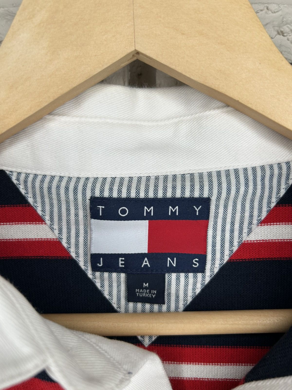 Tommy Hilfiger Tommy Jeans Crest Striped Rugby Top Size US M / EU 48-50 / 2 - 10 Thumbnail