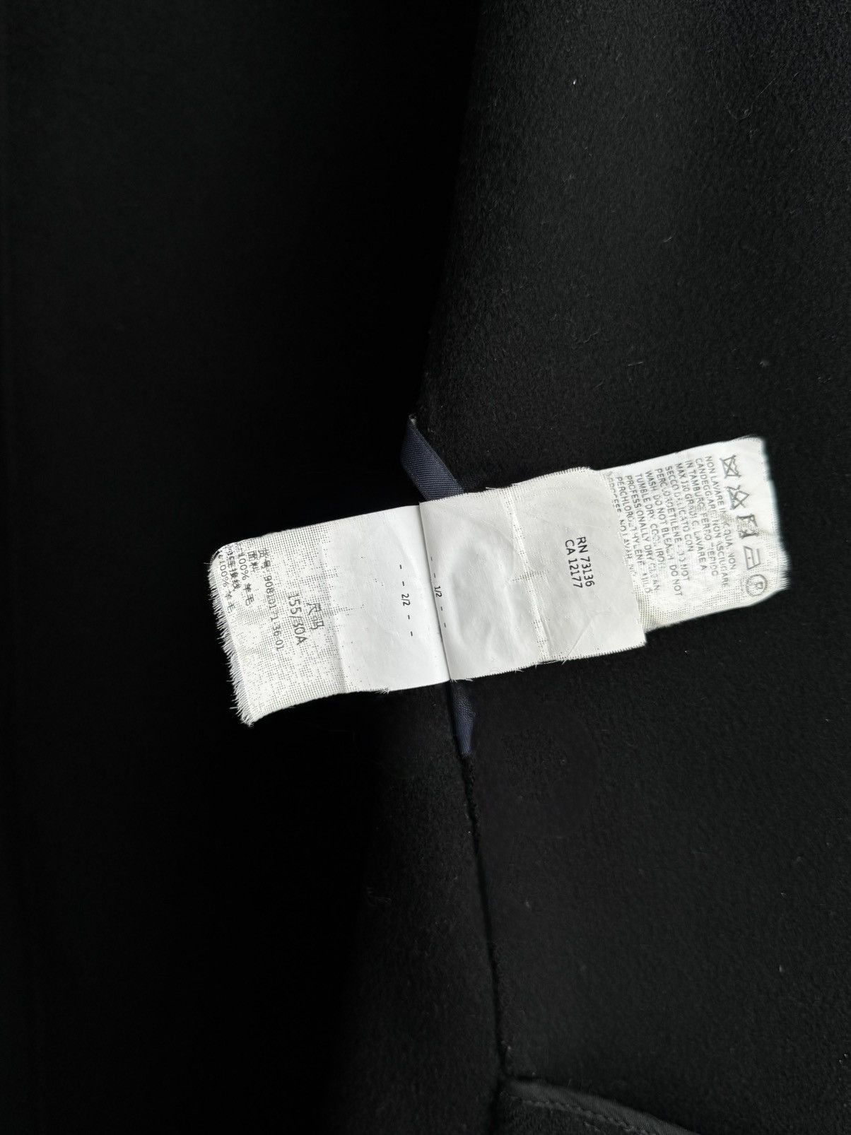Max Mara S Max Mara Messi Cucito a Mano Wool Coat Black Belted Italy Size XS / US 0-2 / IT 36-38 - 21 Thumbnail
