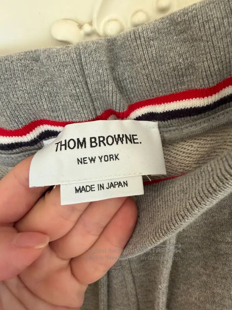 Thom Browne Thom Browne Sporty casual pants, gray four-stripe, pure co Size US 38 / EU 54 - 3 Thumbnail