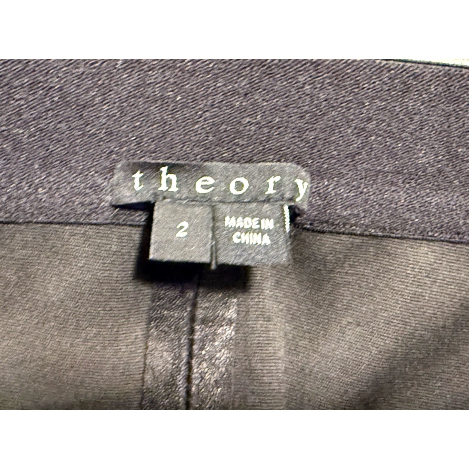 Theory Theory Black Leather Skirt Size 2 Pencil Straight Knee Length Zip Asymmetrical Gracey Size 26" / US 2 / IT 38 - 5 Thumbnail
