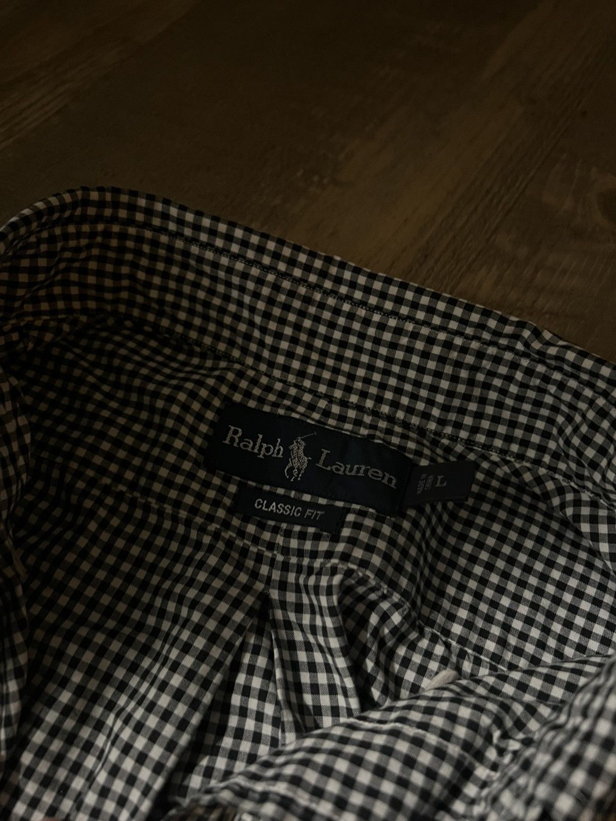 Polo Ralph Lauren Polo Ralph Lauren Men's Button Up Shirt Black White Checked Size US L / EU 52-54 / 3 - 3 Thumbnail