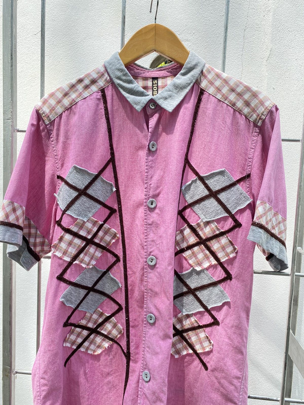 Frapbois FRAPBOIS Pink Patchwork Shirt Size XS / US 0-2 / IT 36-38 - 9 Thumbnail