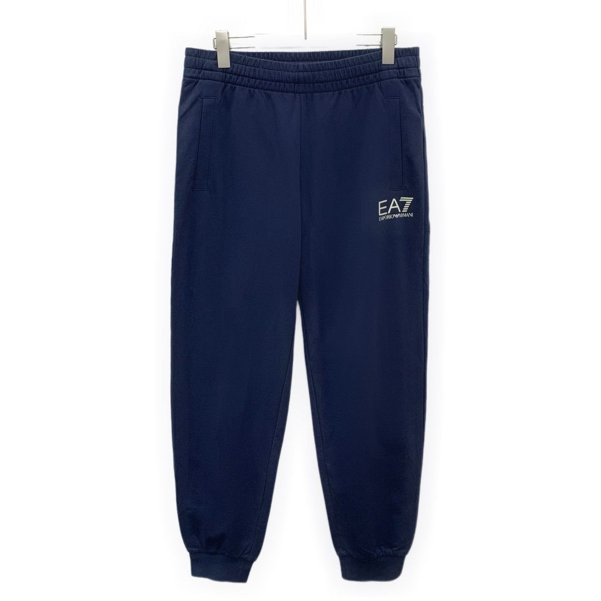 Armani Armani Dark Blue Logo Printed Cotton Casual Sweatpants K26WX Size US 34 / EU 50 - 1 Thumbnail