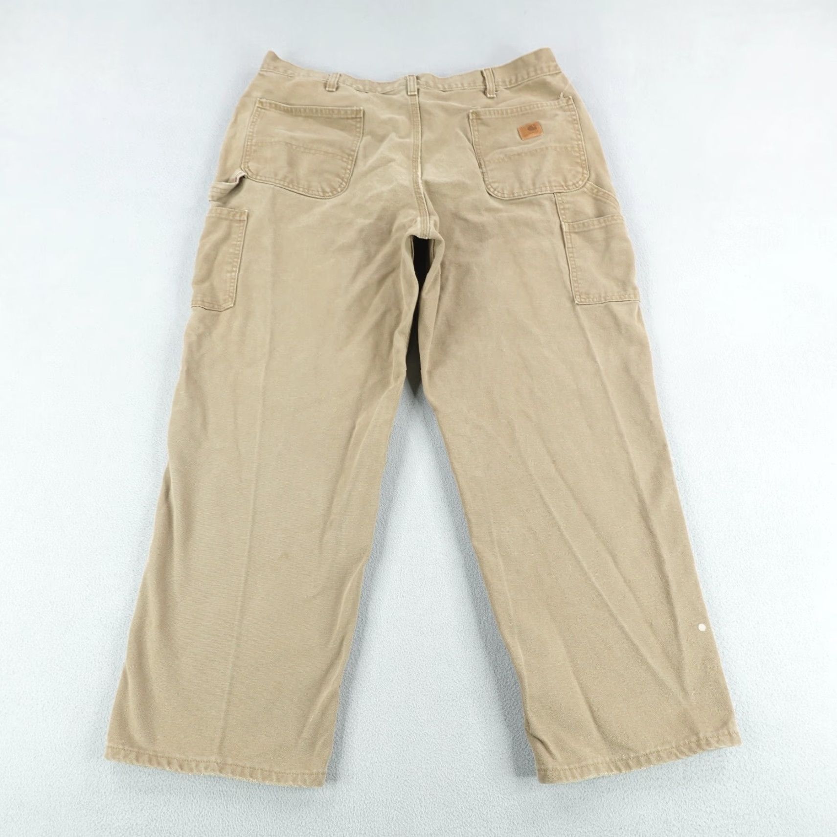 Carhartt VINTAGE Carhartt Pants Mens 40x30 Brown Washed Canvas Dungaree Fit Workwear Carpenter Regular Inseam 28" Brown Mens Size US 38 / EU 54 - 6 Thumbnail