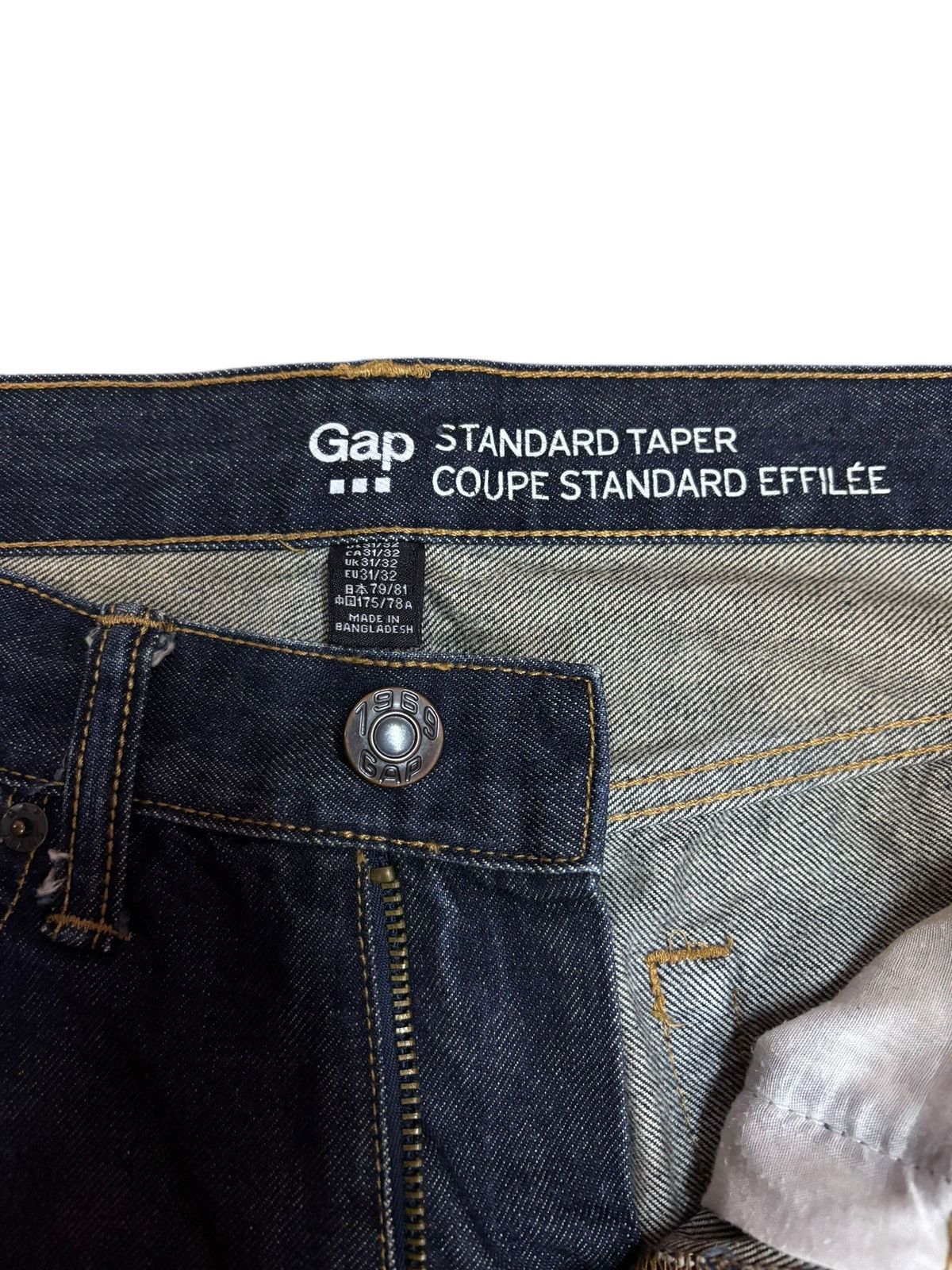 Gap Vintage GAP 1969 Selvedge Raw Jeans Size US 33 - 10 Thumbnail