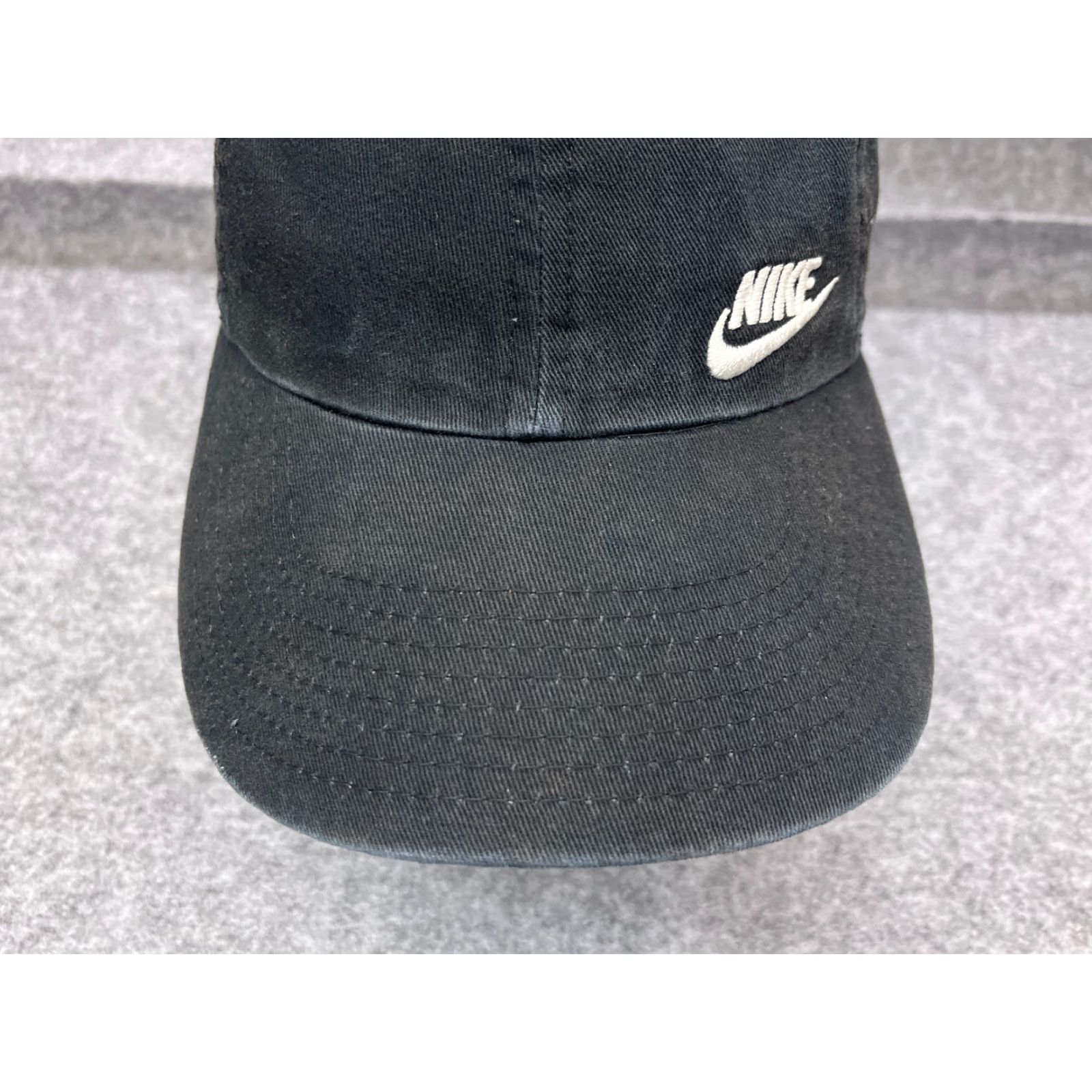 Nike Nike Hat Cap Strap Back Adult One Size Black Heritage86 Cotton Poly Lined Golf Size ONE SIZE - 3 Thumbnail