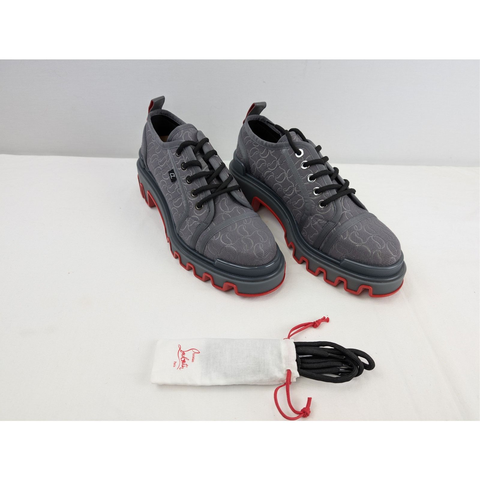 Christian Louboutin o1rshd1 Panamic Dune Flat Sneakers in Smoky Grey Size US 10 / EU 43 - 6 Thumbnail