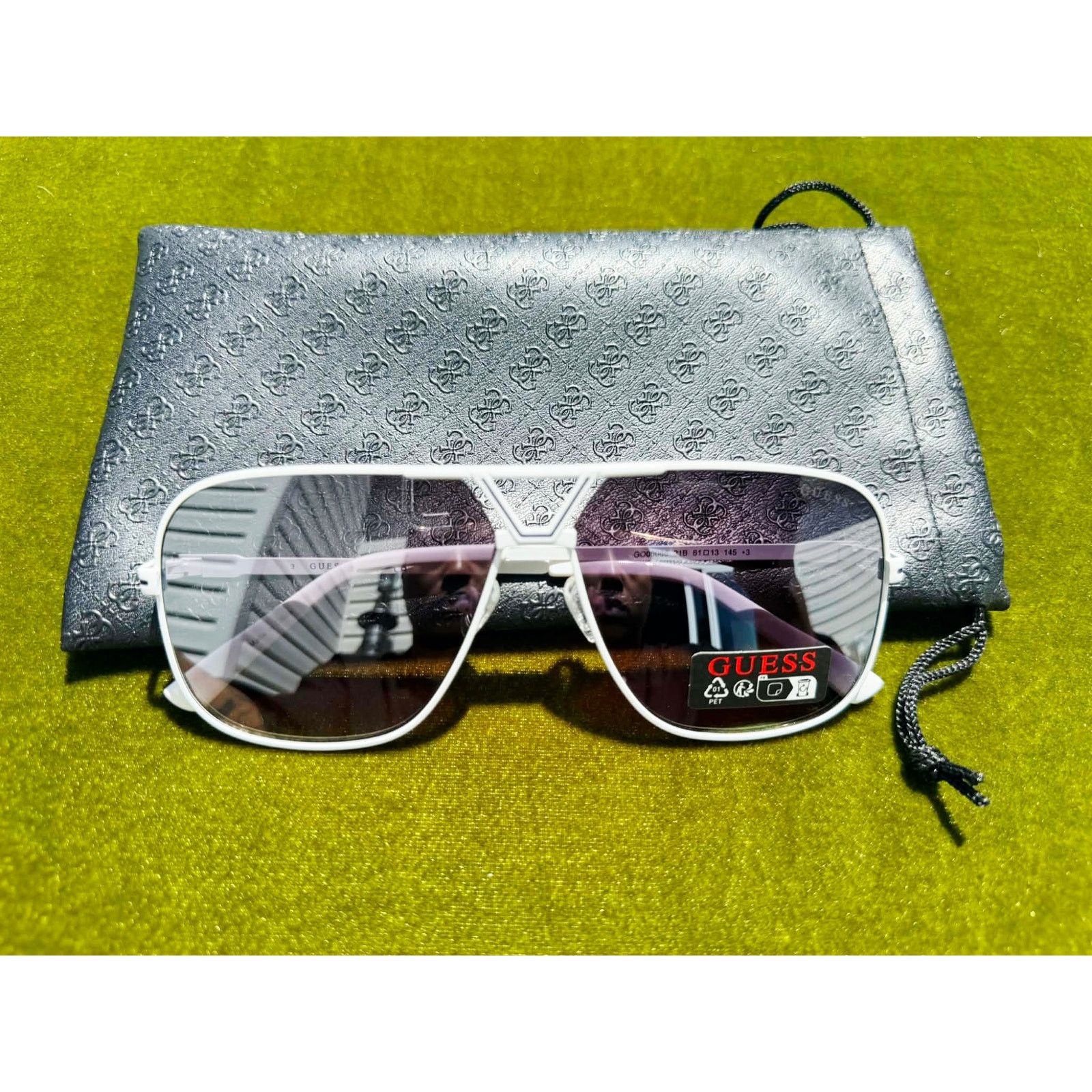 Guess NEW - Guess Pilot Navigator Sunglasses | Silver Size ONE SIZE - 1 Thumbnail