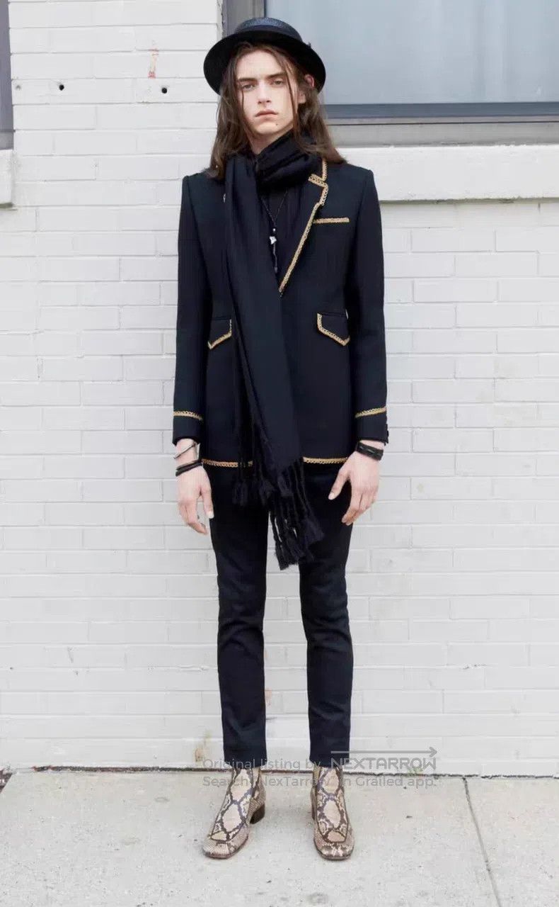Saint Laurent Paris Saint Laurent Paris Gold Trimmed Suit Size US S / EU 44-46 / 1 - 4 Thumbnail