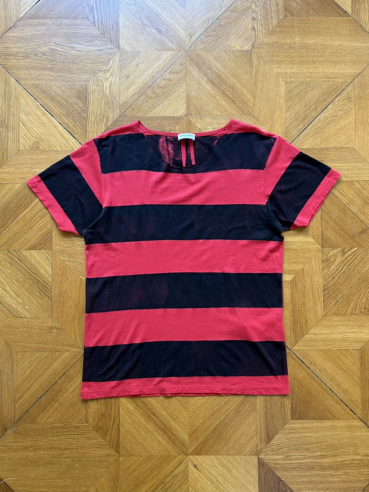 Saint Laurent Paris Red Striped T-Shirt Size US M / EU 48-50 / 2 - 1 Thumbnail