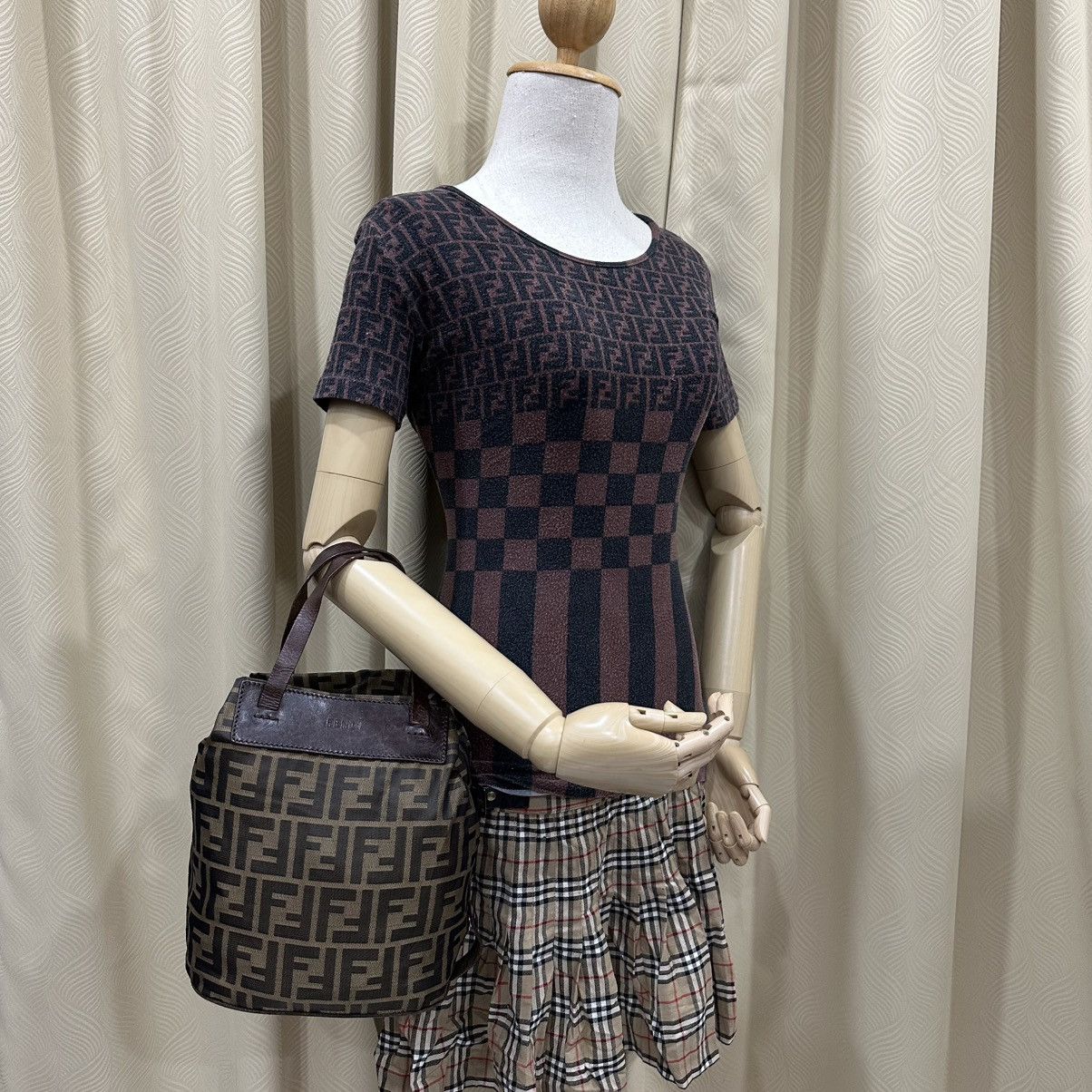 Fendi ‼️YES‼️ VINTAGE FENDI ZUCCA FF FOLDABLE MINI BAG Size ONE SIZE - 1 Thumbnail