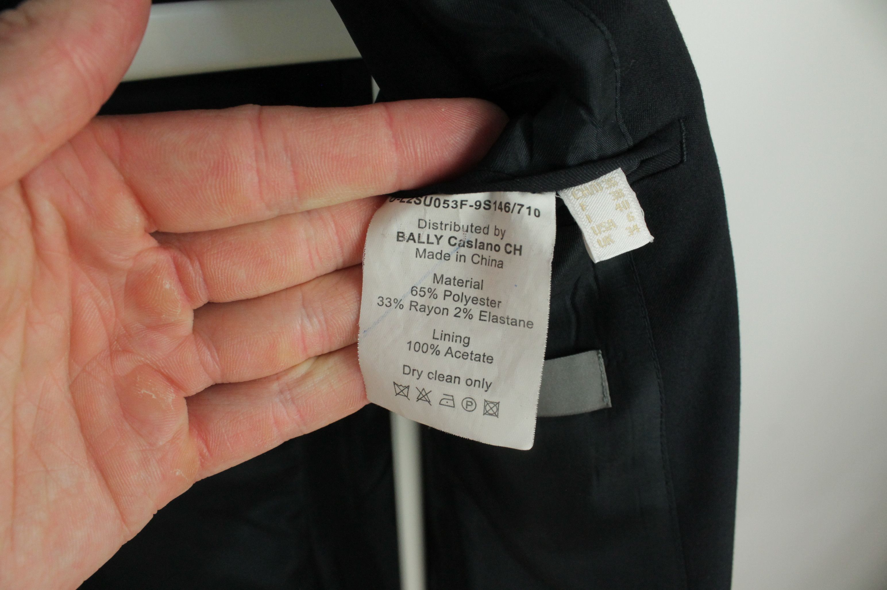 Bally × Designer Bally Black Stretch Wool Blend Formal Blazer Jacket Women's Size M / US 6-8 / IT 42-44 - 9 Thumbnail