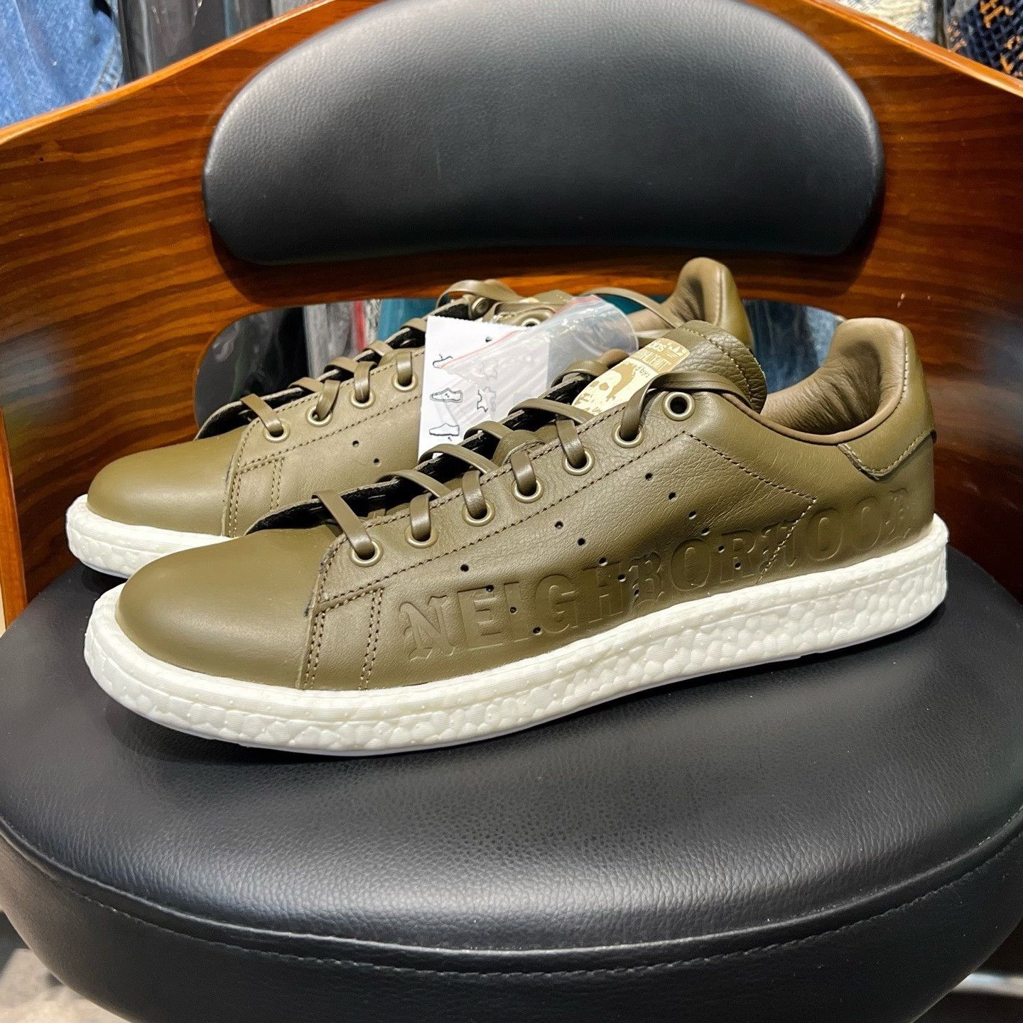 Neighborhood Neighborhood Collab Green Lowtop Sneakers 44.5 Men Size US 11 / EU 44 - 1 Thumbnail