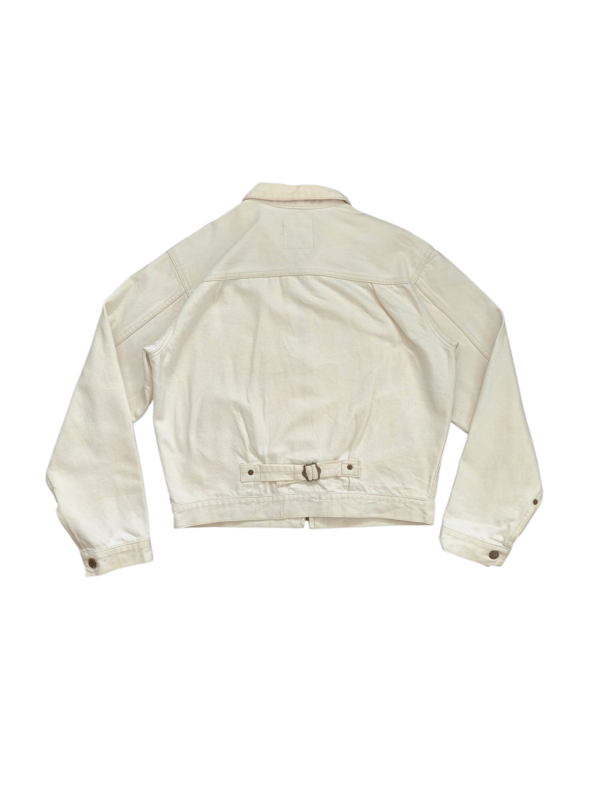 Yohji Yamamoto Ined Homme White Denim Jacket Size US M / EU 48-50 / 2 - 2 Thumbnail