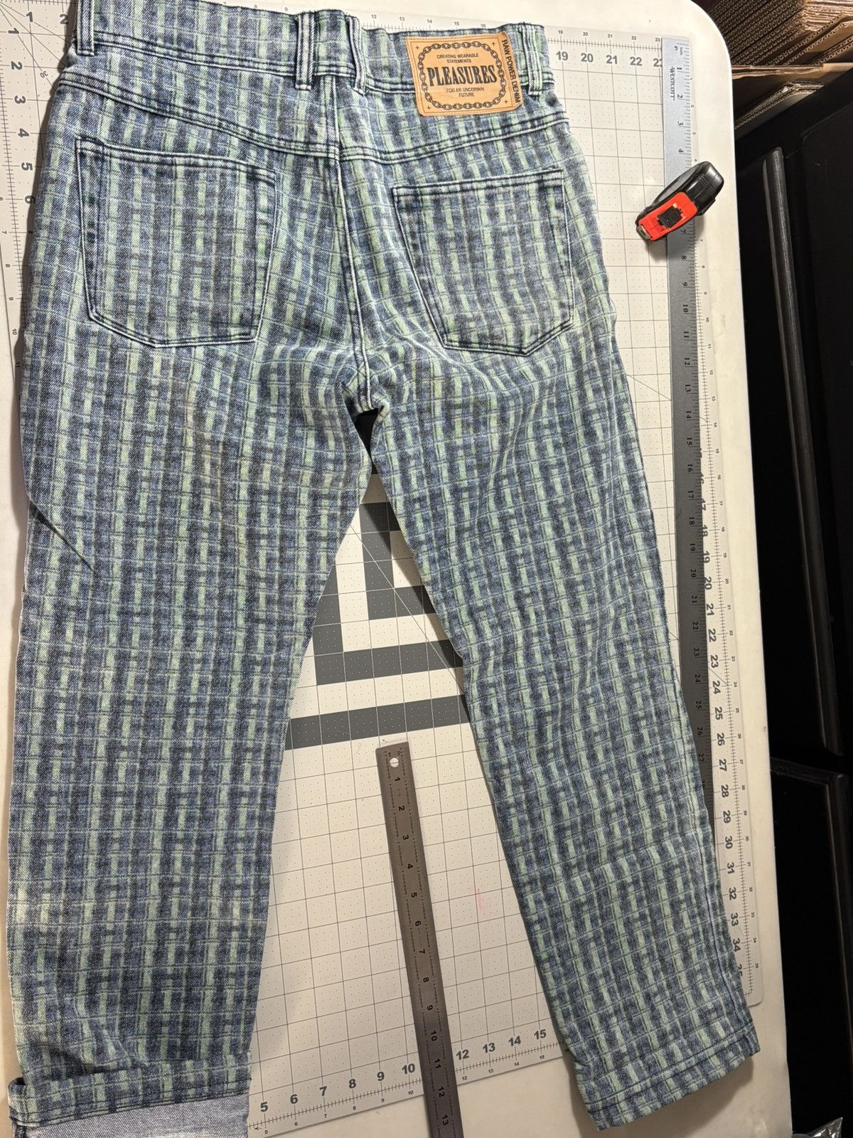 Pleasures Printed grid jeans Size US 30 / EU 46 - 7 Thumbnail