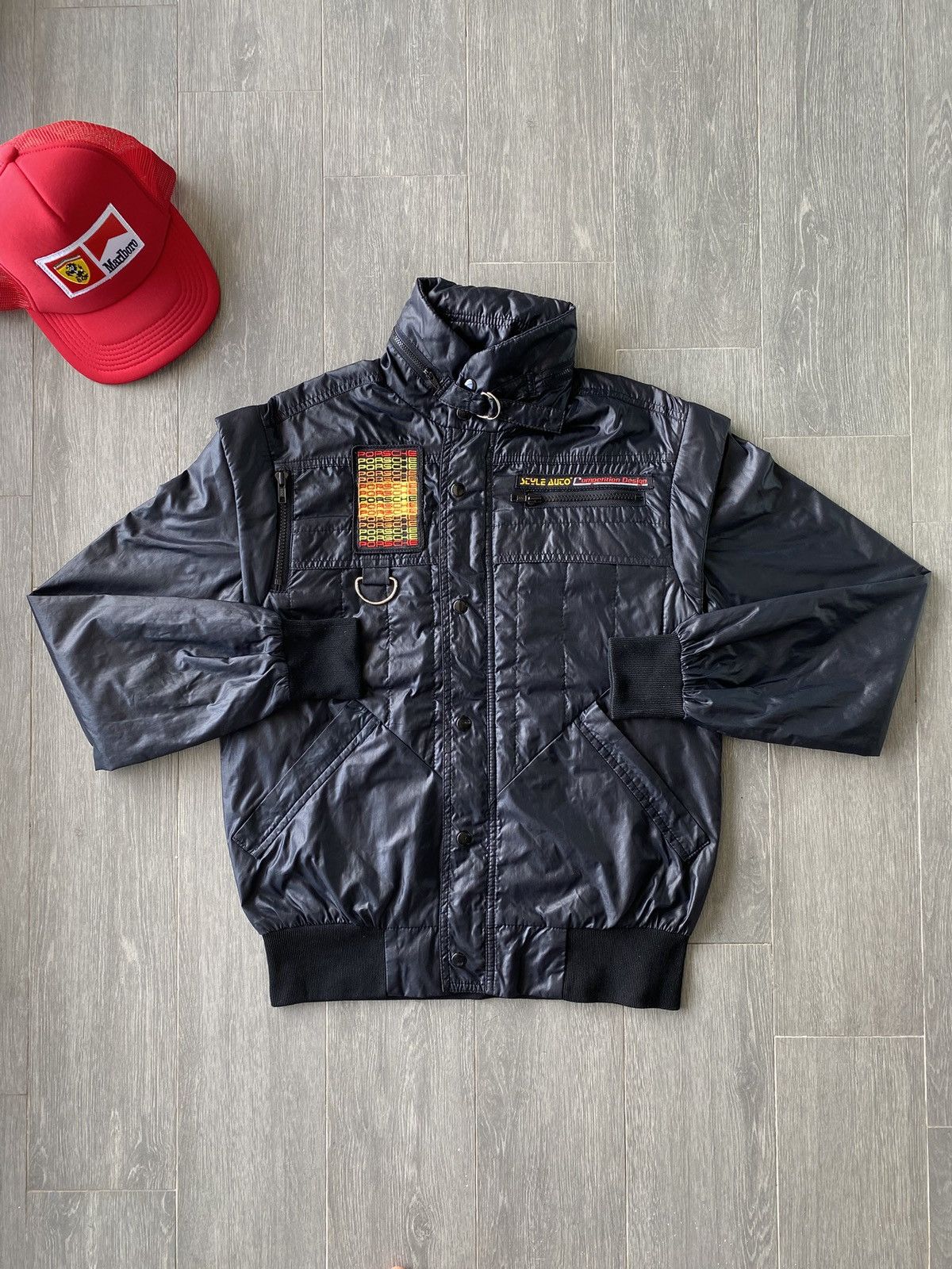 Vintage 80’s Porsche Style Auto Competition Design Jacket