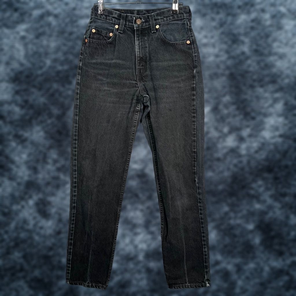 Levi's VINTAGE Levi's 560 Womens Jeans 25 x 31 Black Denim Straight Leg High Rise 560 Womens Size 42" / US 20 - 1 Thumbnail