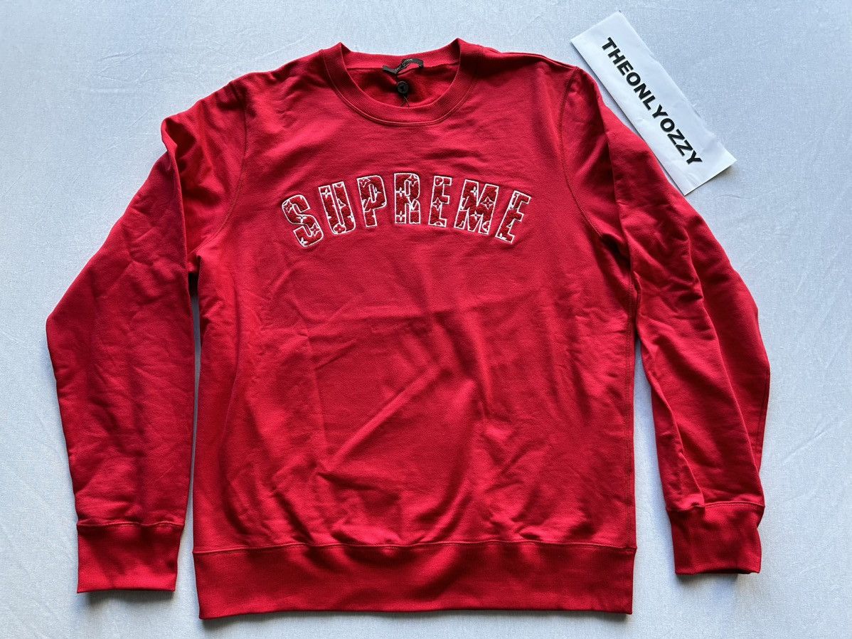 Supreme Louis Vuitton x Supreme Arc Logo Crewneck Sweatshirt sz 4L | Grailed
