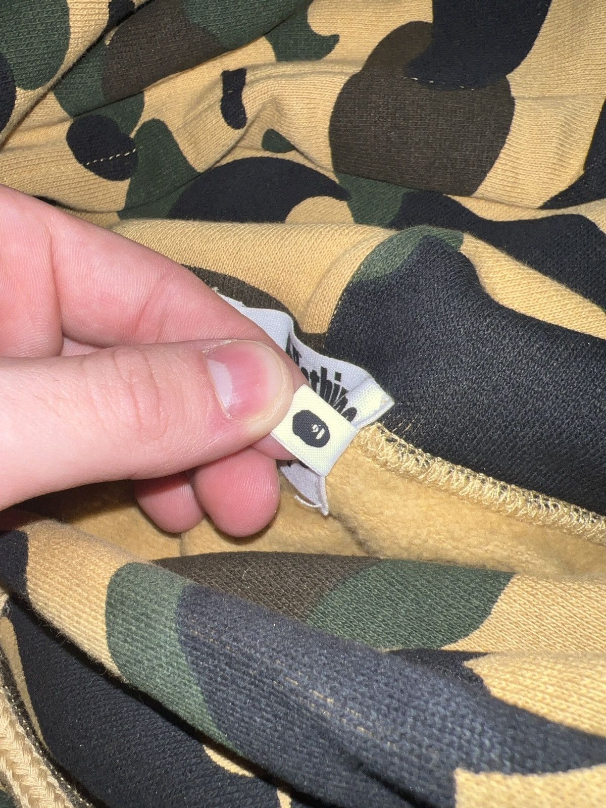 Bape Bape 1st camo pullover hoodie yellow Size US XL / EU 56 / 4 - 8 Thumbnail