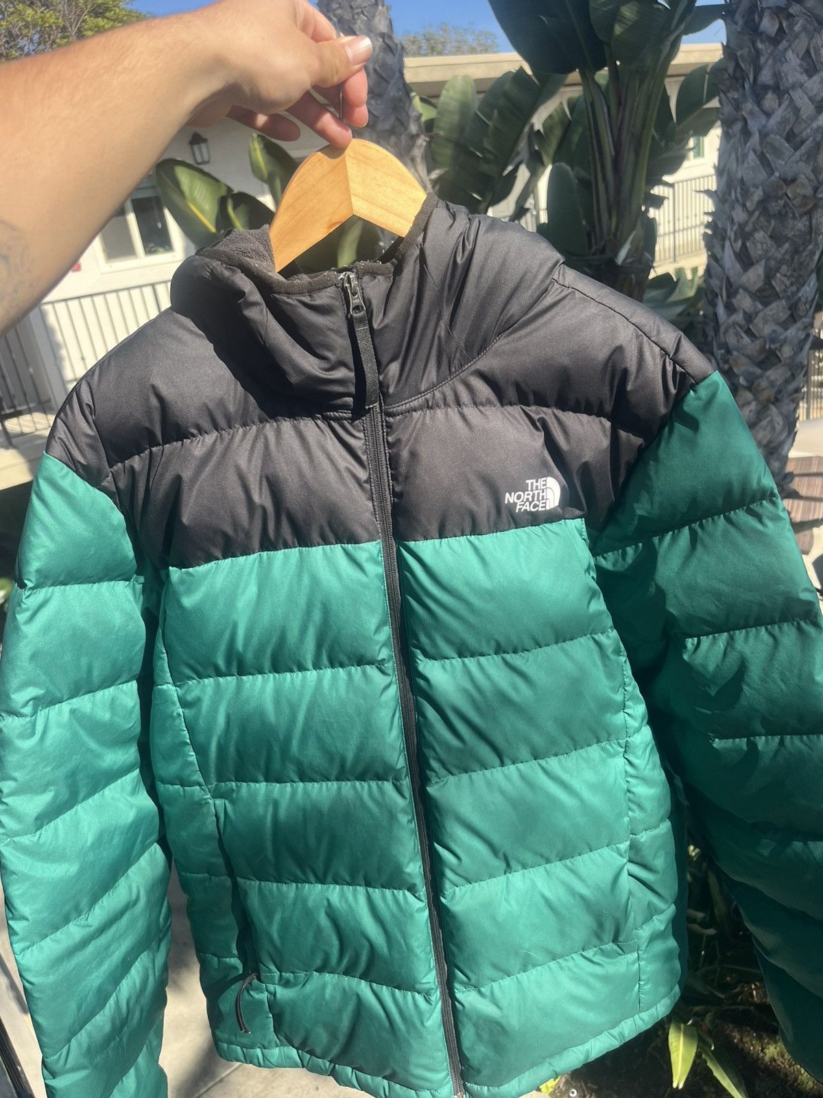 The North Face Green and black North face puffer Size US XL / EU 56 / 4 - 5 Thumbnail
