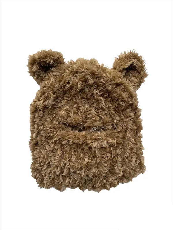 Handmade Handmade Shaggy Mohair Knitted Balaclava Teddy Bear Style Size ONE SIZE - 3 Thumbnail