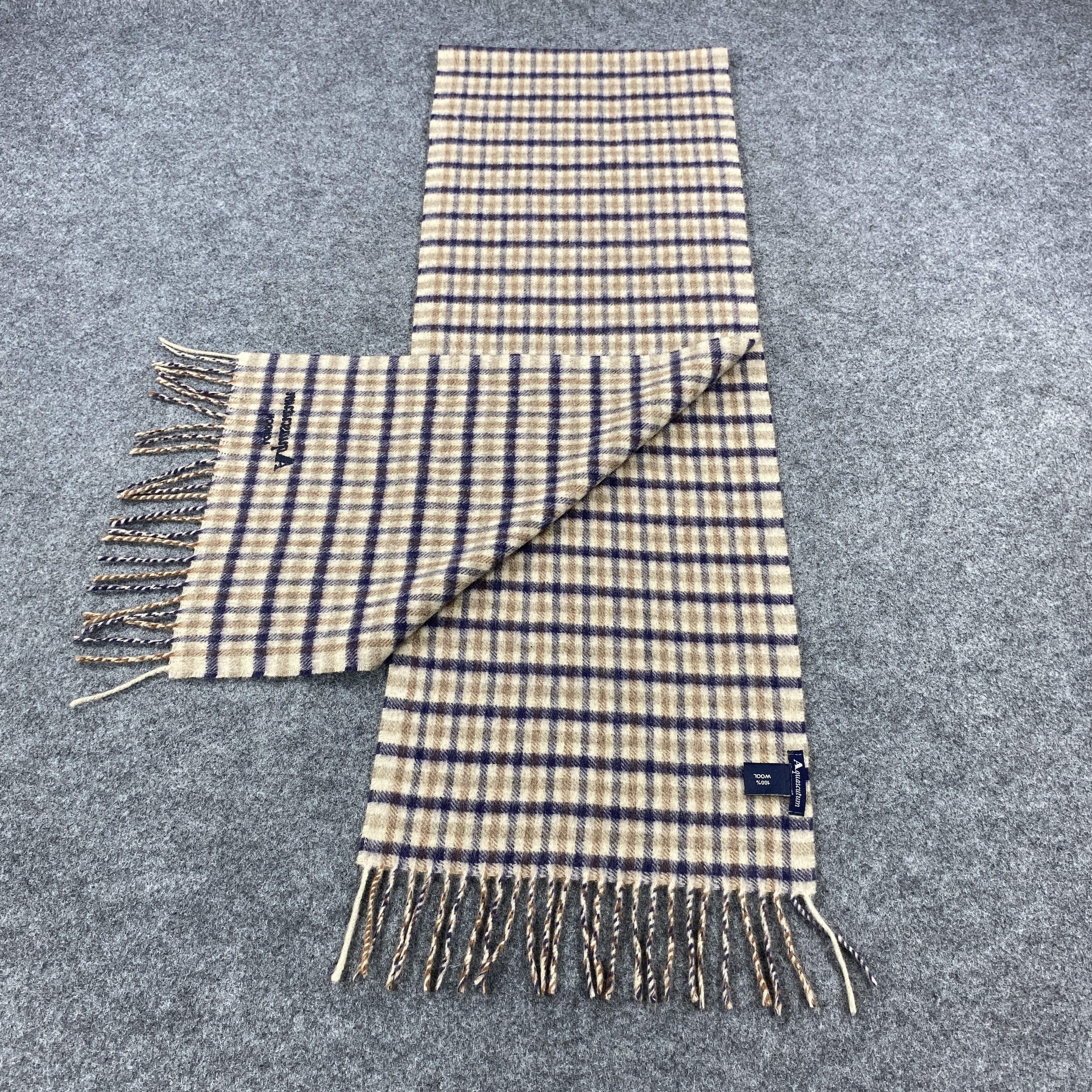 Aquascutum × Vintage Aquascutum Scarf # Muffler # Neckwear # D698 Size ONE SIZE - 7 Thumbnail