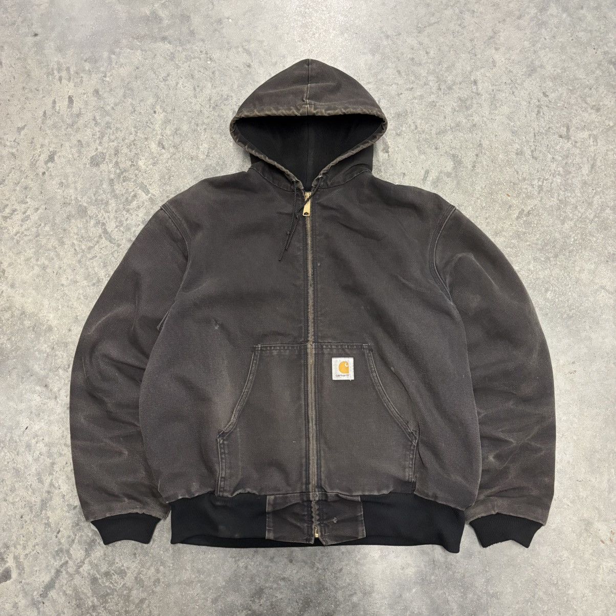 ジャケット・アウター Carhartt 90s Faded Black Active Jacket Carhartt Vintage 90s Carhartt Faded Black Active Jacket