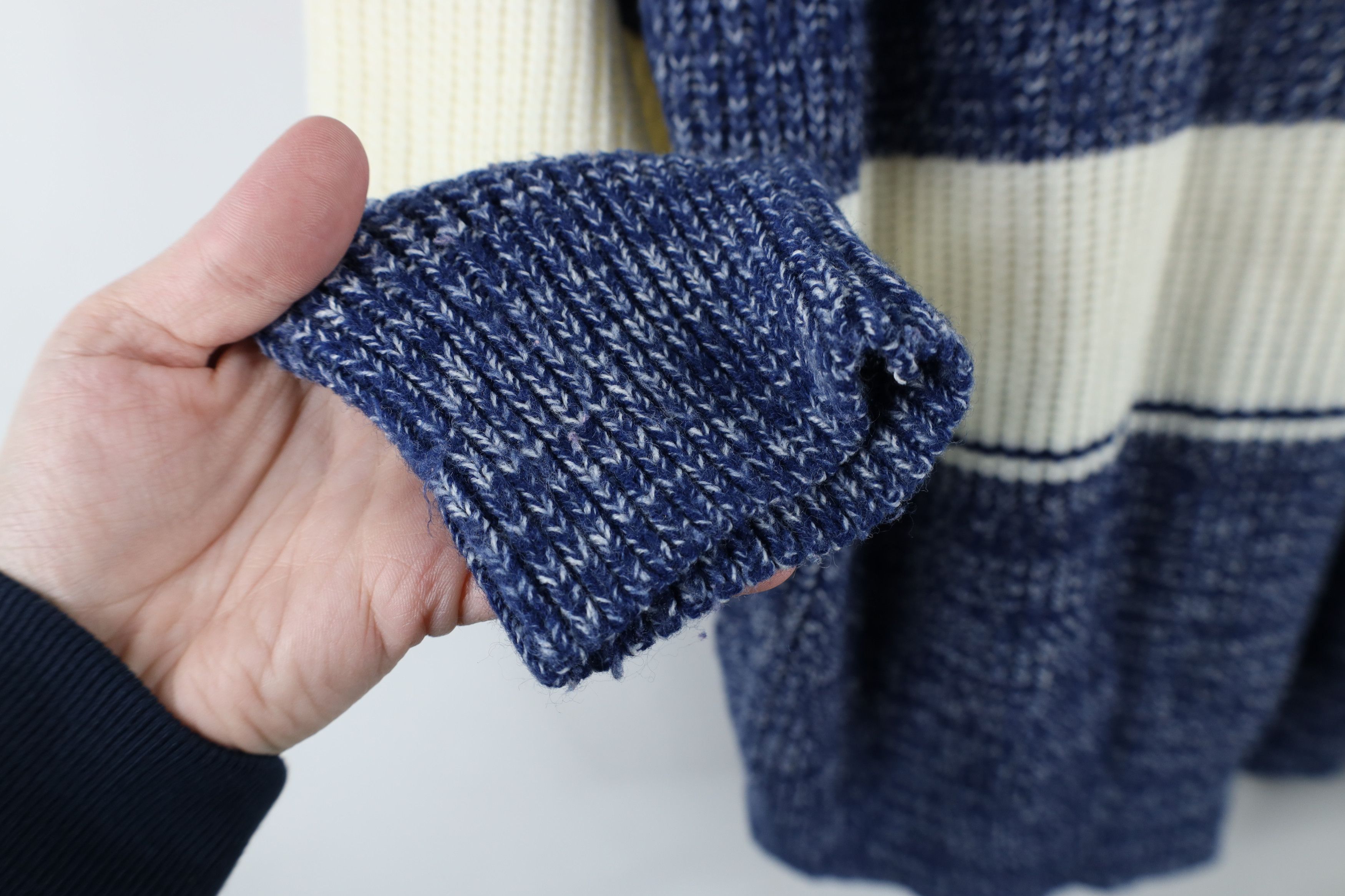 Vintage Vintage 90s Streetwear Block Chunky Ribbed Knit Sweater Size L / US 10 / IT 46 - 6 Thumbnail