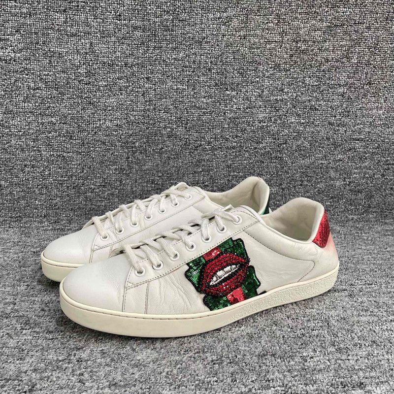 Gucci Gucci Ace Leather Casual Sneakers for Men 0079 Size US 9.5 / EU 42-43 - 1 Thumbnail