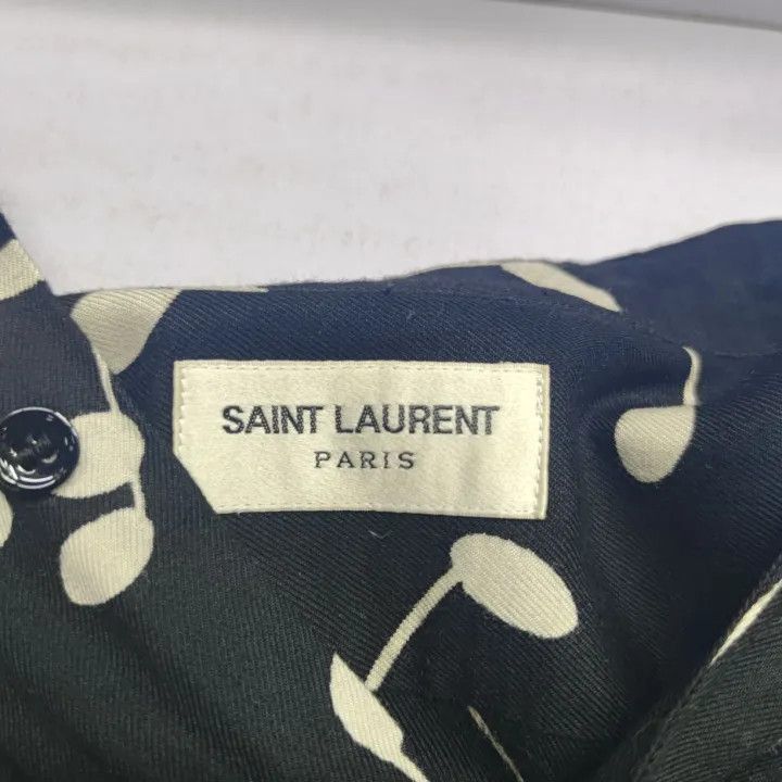Saint Laurent Paris Yves Saint Laurent Black Patterned Long Sleeve Shirt-2507 Size US M / EU 48-50 / 2 - 8 Thumbnail