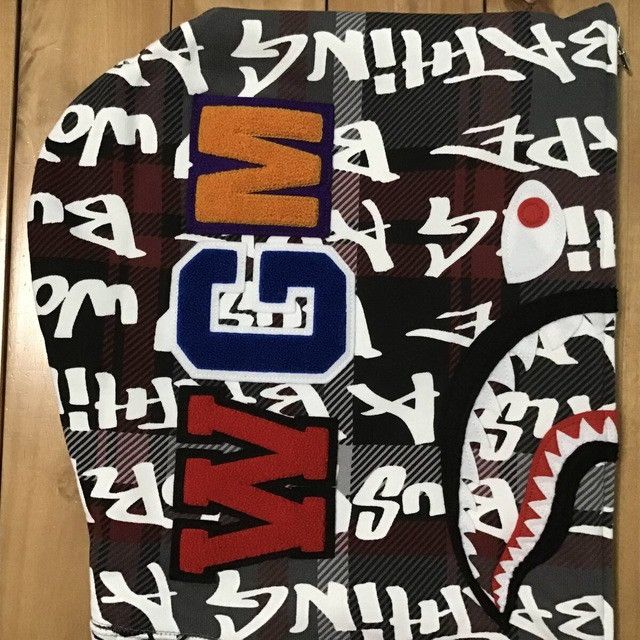 Bape BAPE GRAFFITI CHECK Shark full zip hoodie a bathing ape Size US XL / EU 56 / 4 - 4 Thumbnail
