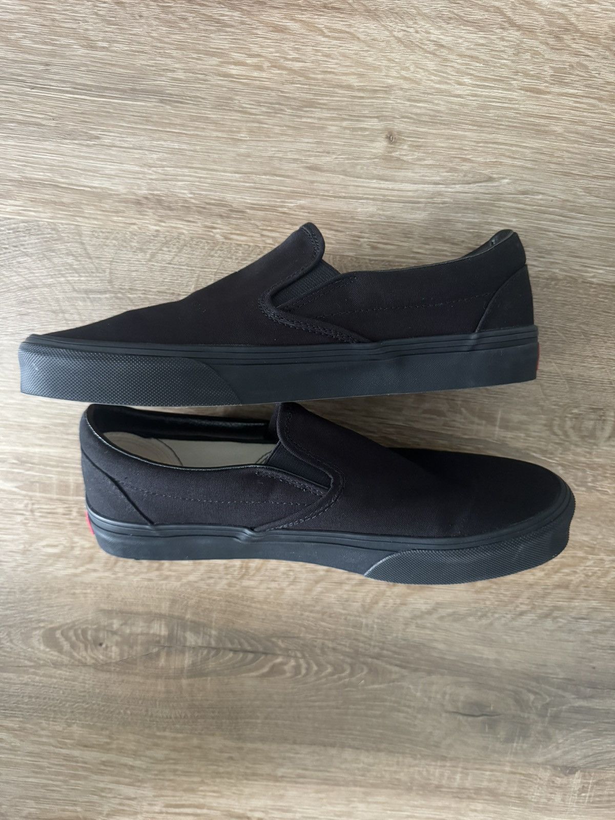 Vans Vans Classic Slip-On Black Canvas Shoes | Skater Sneakers Size US 8.5 / EU 41-42 - 5 Thumbnail