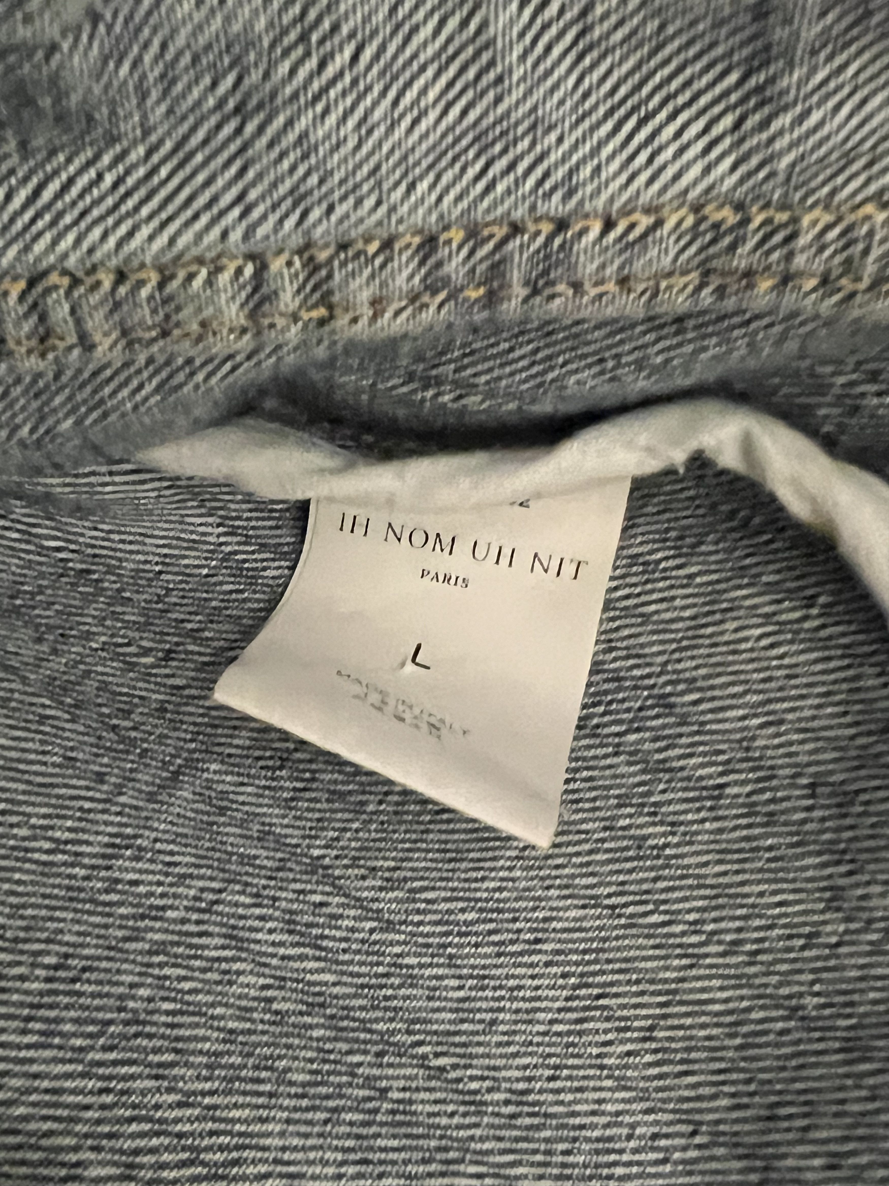 Ih Nom Uh Nit IH NOM UH NIT DENIM JACKET WITH EMBROIDERED LOGO ON THE BACK Size US L / EU 52-54 / 3 - 3 Thumbnail
