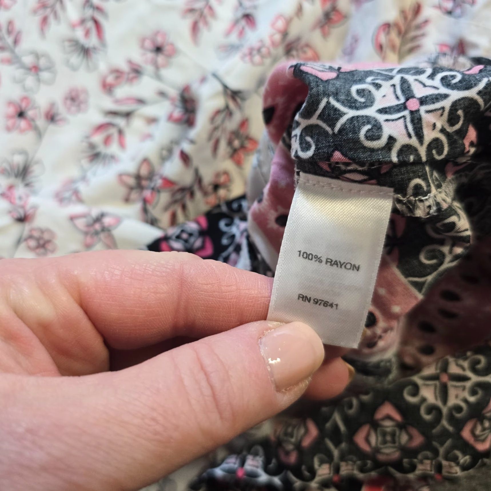 J. Jill J Jill Top Womens Large White Red Floral Long Sleeve Peasant Boho Casual Career Blouse Shirt Women Size L / US 10 / IT 46 - 7 Thumbnail