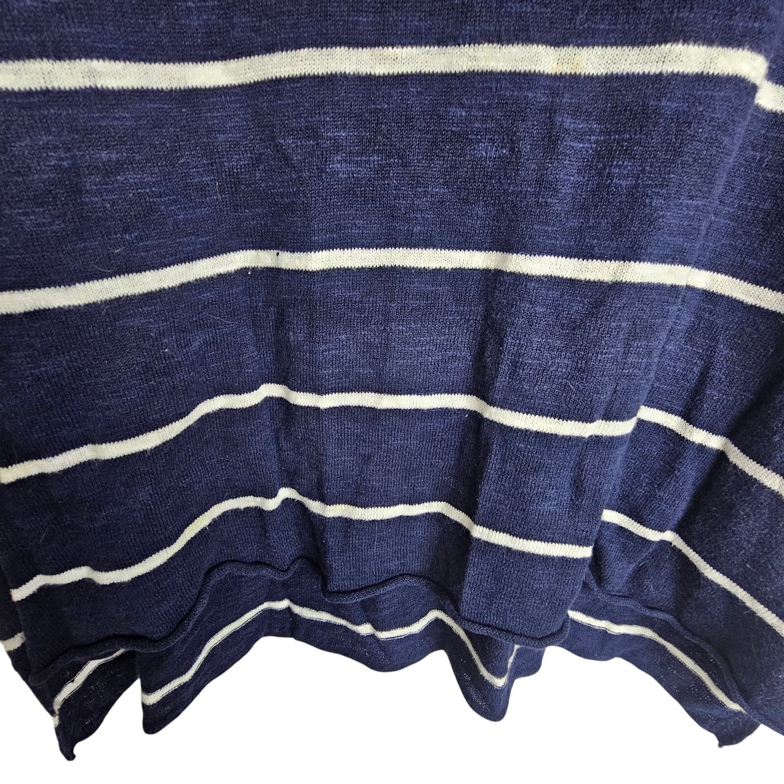 Eileen Fisher Eileen Fisher Womens Striped Linen Cotton Top L Coastal Size L / US 10 / IT 46 - 3 Thumbnail