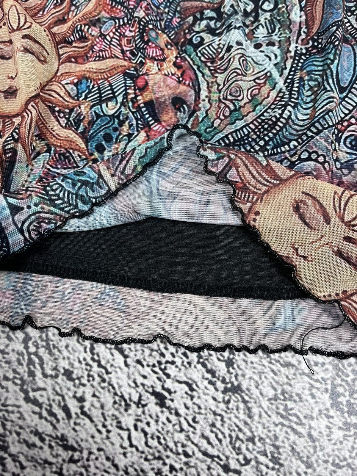 Japanese Brand Vintage Booda Psychedelics Printed Abstract mini skirt Size S / US 4 / IT 40 - 4 Thumbnail