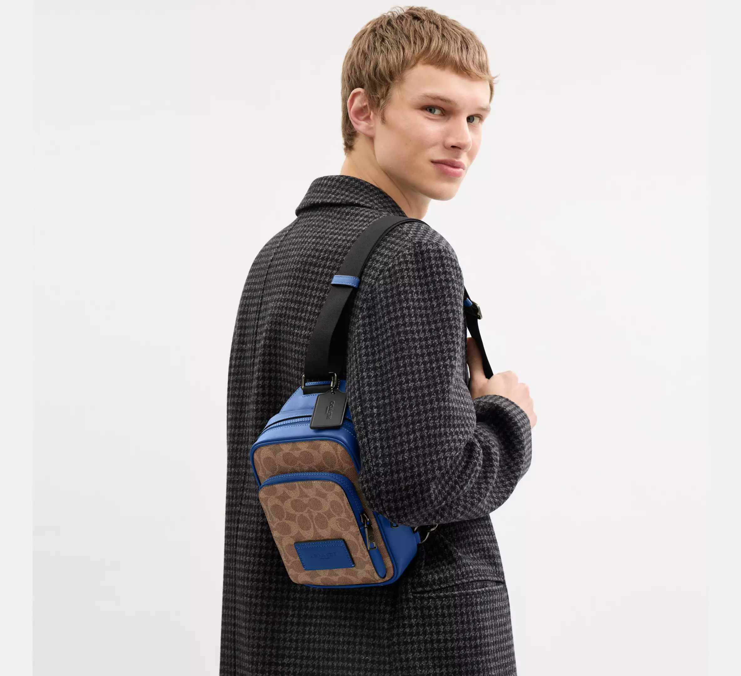 Coach Racer Sling Pack In Colorblock Signature Canvas CY912 Size ONE SIZE - 7 Thumbnail
