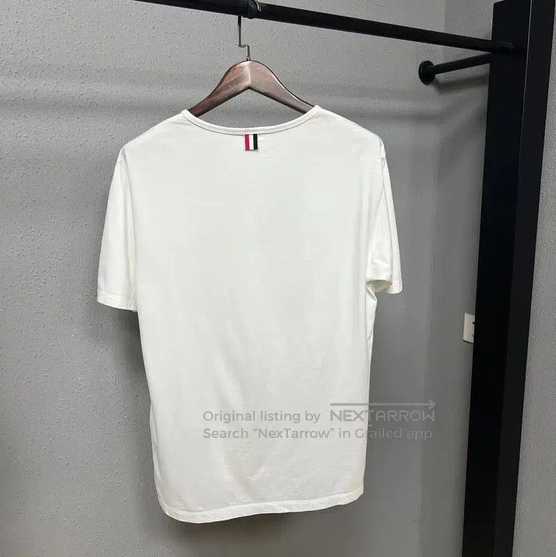 Thom Browne Thom Browne Men's White Cotton T-Shirt . Size US L / EU 52-54 / 3 - 2 Thumbnail
