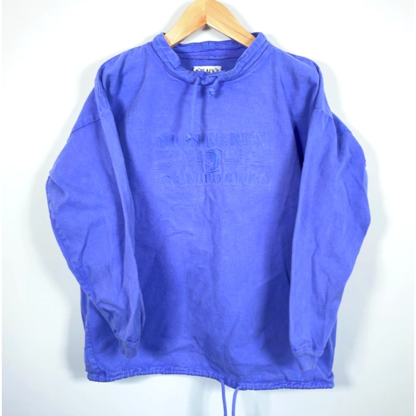 Denime VINTAGE Black Box Sweatshirt Denimi Denim Oversized 90s Periwinkle Monterrey California Mens L Blue Embroidered Oversized Pullover Size US L / EU 52-54 / 3 - 2 Thumbnail