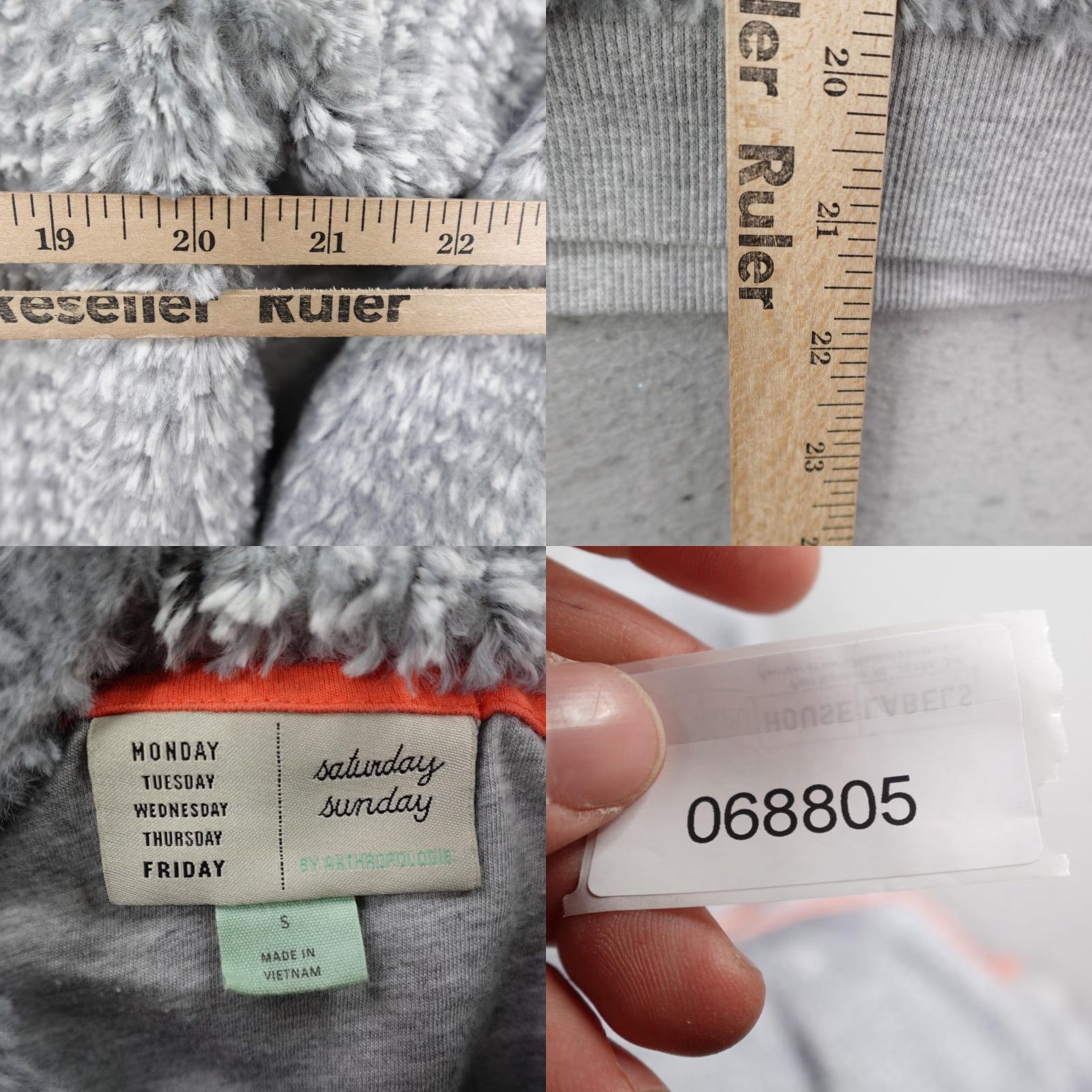 Anthropologie Anthropologie Saturday Sunday Hoodie Womens Small Gray Nanette Pullover Sherpa Size S / US 4 / IT 40 - 8 Thumbnail