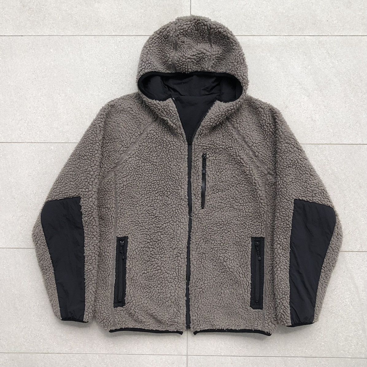 United Arrows United Arrow Fleece Reversible With Hoodie Jacket Size US L / EU 52-54 / 3 - 6 Thumbnail