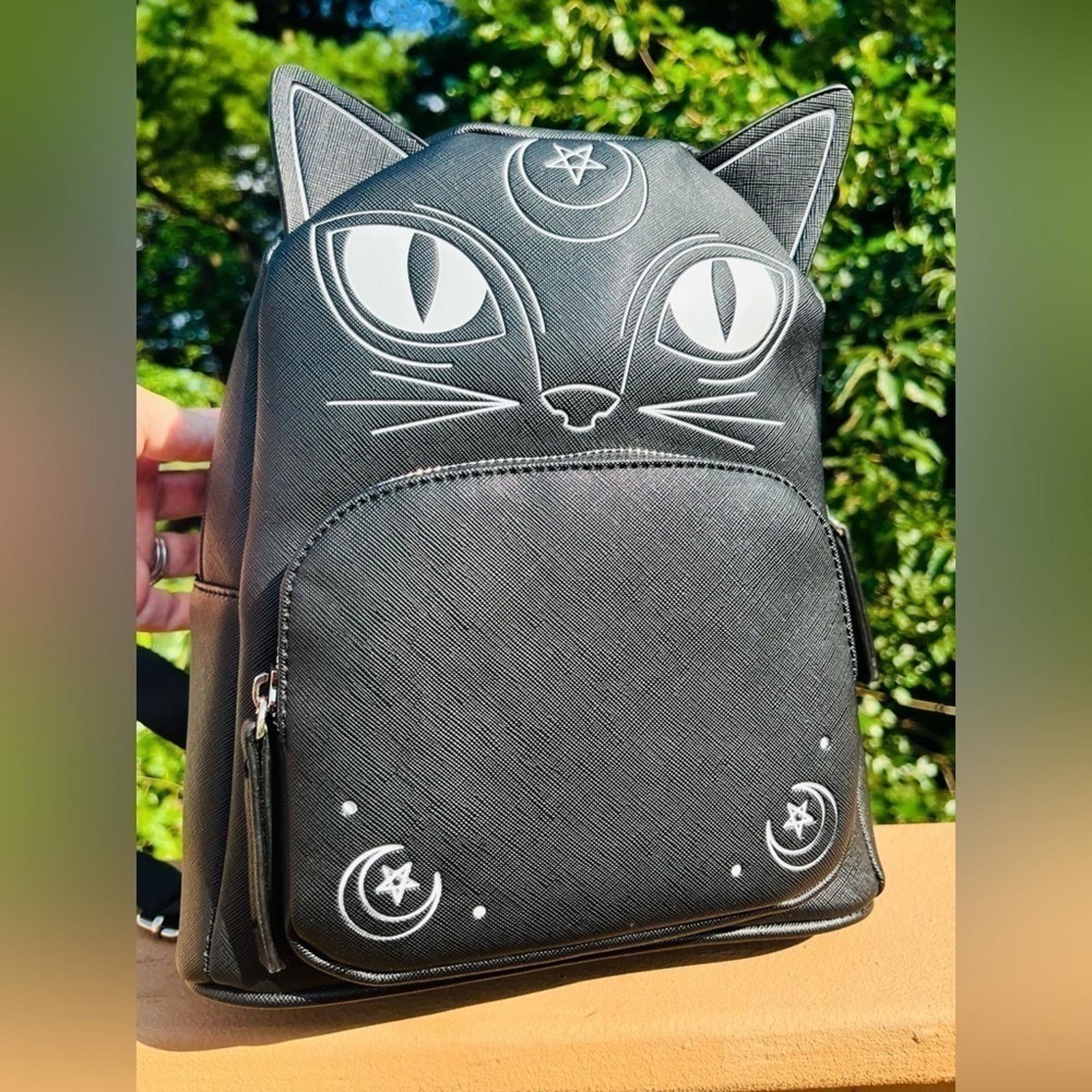 Mad Engine Mad Engine Witch Cat Pentagram Design Back Pack NWT Size ONE SIZE - 2 Thumbnail