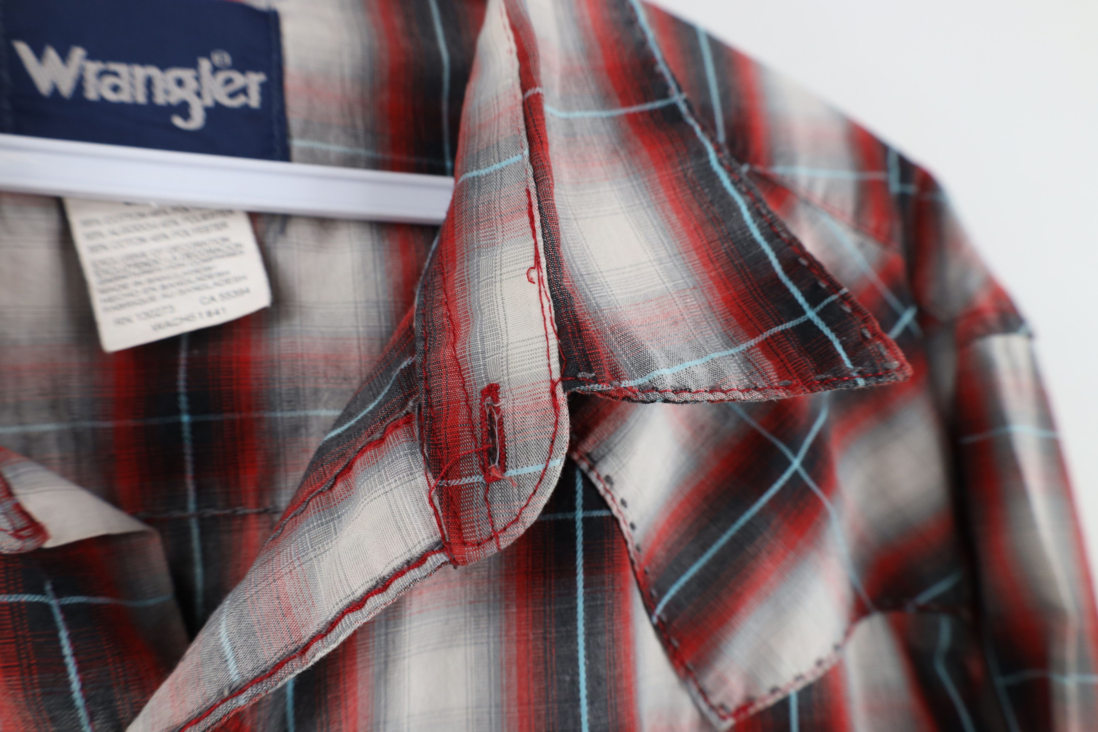 Wrangler Vintage Wrangler Rodeo Cowboy Snap Button Shirt Plaid Size US L / EU 52-54 / 3 - 5 Thumbnail